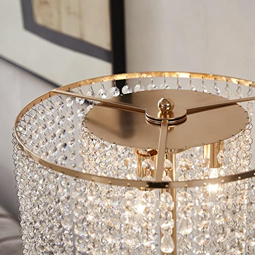 Surpars House Raindrop Crystal Floor Lamp French Golden