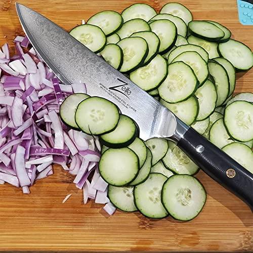Zelite Infinity Damascus Chef Knife 8 Inch, Japanese Chef Knife, Damascus Kitchen Knife, Japanese Knife, Chefs Knife, Kitchen Knives, Chef Knives - Japanese AUS-10 Super Steel 67-Layer Damascus Knife - Sales4U