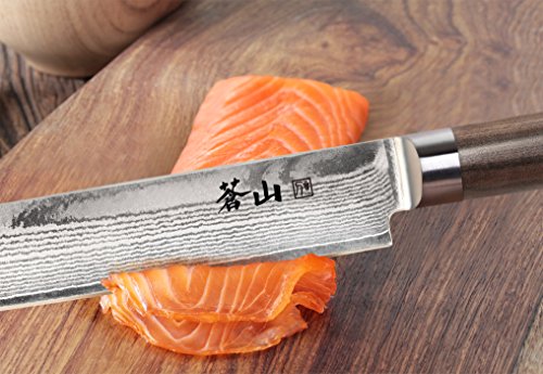 Cangshan J Series 62793 X-7 Steel Sashimi Chef Knife With Walnut Sheath, 12-Inch