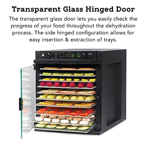 Tribest Sedona SDE-S6780-B Express Electric Food Dehydrator with Stainless Steel Dehydrator Rack Trays, Black - Sales4U