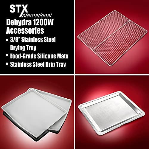 STX International STX-DEH-1200W-XLS Dehydra Commercial Grade Stainless Steel Digital Food Dehydrator - 10 Trays - 1200 Watts - 165 Degree Fahrenheit - Jerky Safe with 15 Hour Timer - Sales4U