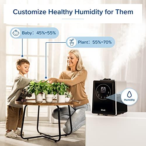 LEVOIT LV600HH 6L Warm and Cool Mist Ultrasonic Humidifier, Rapid Humidification for Bedroom Large room, Humidity Setting with Built-in Sensor, Auto Mode, Timer, Remote Control, Essential Oil Diffuser - Sales4U