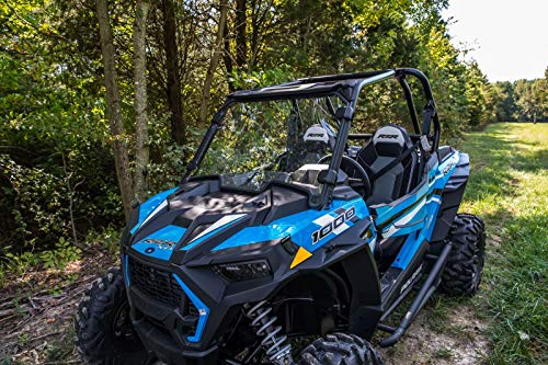 SuperATV Heavy Duty Full Windshield for 2019+ Polaris RZR XP 1000 / XP 4 1000 | 1/4" Thick Clear Standard Polycarbonate 250x Stronger than Glass and 25x Stronger than Acrylic | USA Made