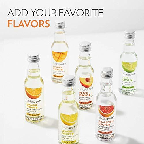 SodaStream Aqua Fizz Sparkling Water Maker Bundle (Black), with Co2, Glass Carafes, & 0 Calorie Fruit Drops Flavors - Sales4U