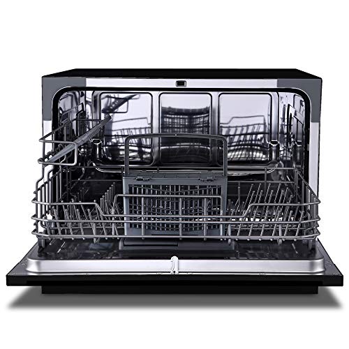 Farberware FCD06ABBBKA 6 Place Setting Countertop Dishwasher, Black