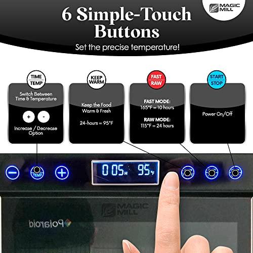 Magic Mill Food Dehydrator Machine | 7 Stainless Steel Trays | Dryer for Jerky, Dog Treats, Herb, Meat, Beef, Fruit | Keep Warm Function, Digital Timer and Temperature Control, Equipped Safety Over-Heat Protection, ETL Approved - (MFD-7070, 7 Stainless St - Sales4U