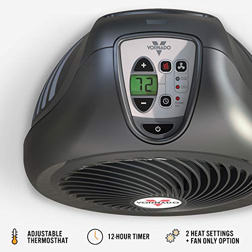 Vornado AVH2 Advanced Whole Room Heater with Automatic Climate Control, Timer, Fan Only Option, Black & OSCTH1 Oscillating Tower Heater