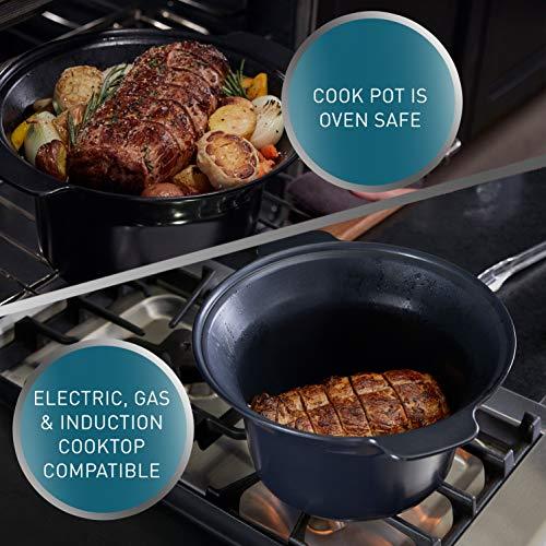 Calphalon Slow Cooker with Digital Timer and Programmable Controls, 5.3 Quarts, Stainless Steel - Sales4U