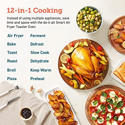 COSORI Air Fryer Toaster Oven Combo, 12-in-1 Convection Ovens Countertop, Stainless Steel, Smart, 6-Slice Toast, 12-inch Pizza, with Bake, Roast, Broil, 75 Recipes&Accessories Tray, Basket, 26.4QT - Sales4U
