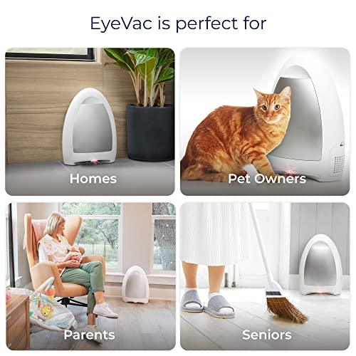 EyeVac Home: Professional Clean for The Home - Touchless Stationary Vacuum, Dual High Efficiency Filtration, Corded, Bagless, Automatic Sensors, 1000 Watt (Designer White) - Sales4U