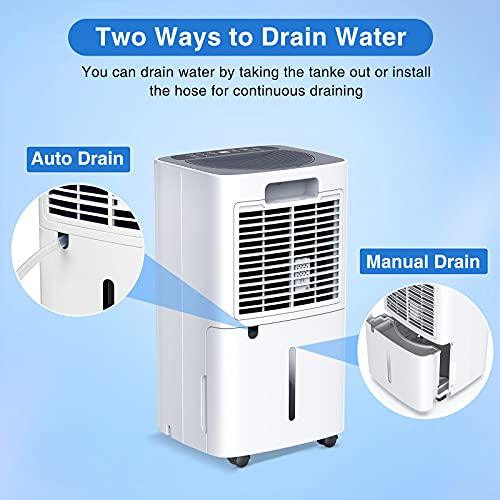 Dehumidifiers, SEAVON 2,000 Sq. Ft Dehumidifier for Home Basements and Large Room, 30 Pint Dehumidifier with Auto or Manual Drainage(0.68 Gallon), 35dB Industry Leading Noise Reducing, Intelligent Humidity Control, 3 Operation Modes, Clothes Drying, Child - Sales4U