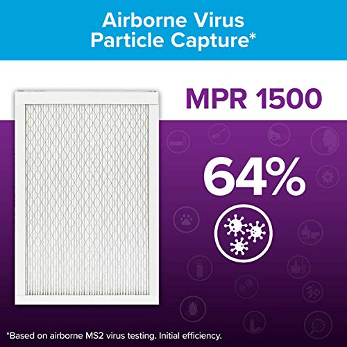Filtrete 12x30x1 Air Filter MPR 1500 MERV 12, Healthy Living Ultra Allergen, 6-Pack (exact dimensions 11.81 x 29.81 x 0.78)