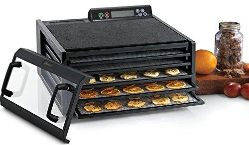 Excalibur 3548CDB Electric Food Dehydrator Features Adjustable Thermostat and Digital 48-Hour Timer Faster and Efficient Drying, 5-Tray, Black - Sales4U