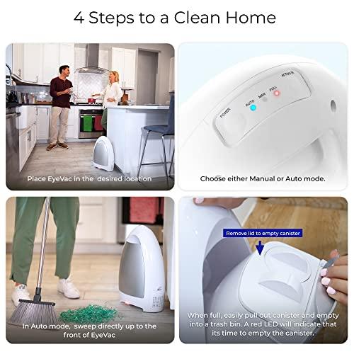 EyeVac Home: Professional Clean for The Home - Touchless Stationary Vacuum, Dual High Efficiency Filtration, Corded, Bagless, Automatic Sensors, 1000 Watt (Designer White) - Sales4U