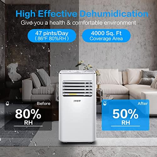Portable Air Conditioner – 8000BTU Portable AC Unit with Remote Control – Air Conditioner for Room with Cooling, Dehumidifier, Fan 3-in-1 - Sales4U