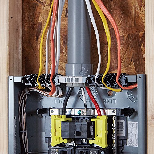 Square D - HOM3060M200PQCVP Homeline 200 Amp 30-Space 60-Circuit Indoor Main Breaker Qwik-Grip Plug-On Neutral Load Center with Cover-Value Pack