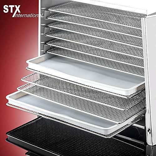 STX International STX-DEH-1200W-XLS Dehydra Commercial Grade Stainless Steel Digital Food Dehydrator - 10 Trays - 1200 Watts - 165 Degree Fahrenheit - Jerky Safe with 15 Hour Timer - Sales4U