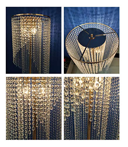 Surpars House Raindrop Crystal Floor Lamp French Golden