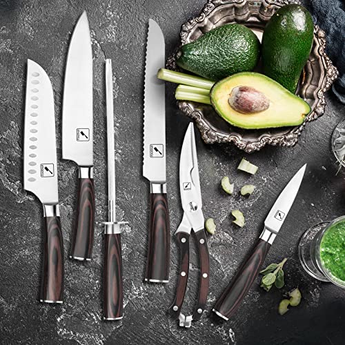 Knife Set, imarku 16-Piece Premium Kitchen Knife Set, Ultra Sharp Japanese Stainless Steel Knife Set with Block and Knife Sharpener, All-in-one Practical Knives Set for Kitchen, Home Essentials